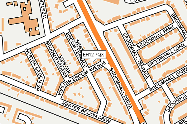 EH12 7QX map - OS OpenMap – Local (Ordnance Survey) EH12 7QX map - OS OpenMap – Local (Ordnance Survey)