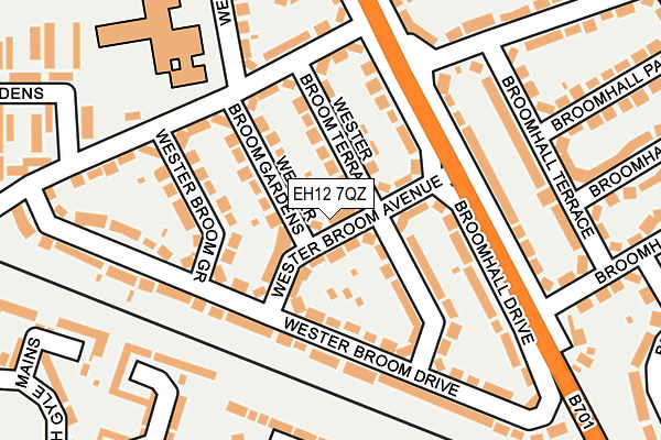 EH12 7QZ map - OS OpenMap – Local (Ordnance Survey) EH12 7QZ map - OS OpenMap – Local (Ordnance Survey)