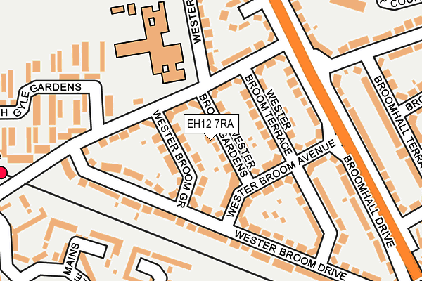 EH12 7RA map - OS OpenMap – Local (Ordnance Survey) EH12 7RA map - OS OpenMap – Local (Ordnance Survey)