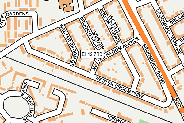 EH12 7RB map - OS OpenMap – Local (Ordnance Survey) EH12 7RB map - OS OpenMap – Local (Ordnance Survey)