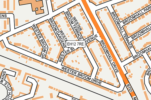 EH12 7RE map - OS OpenMap – Local (Ordnance Survey) EH12 7RE map - OS OpenMap – Local (Ordnance Survey)