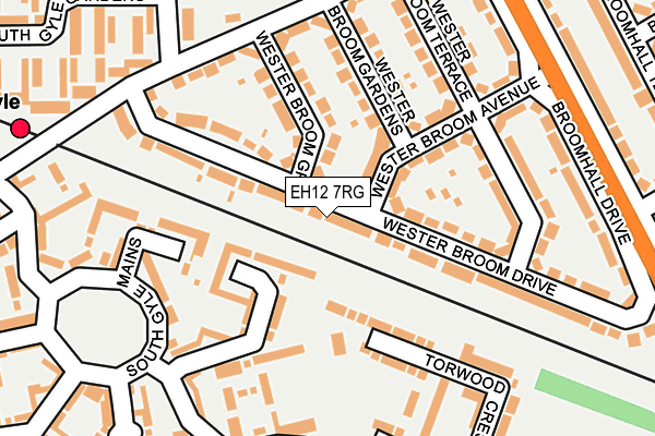 EH12 7RG map - OS OpenMap – Local (Ordnance Survey) EH12 7RG map - OS OpenMap – Local (Ordnance Survey)