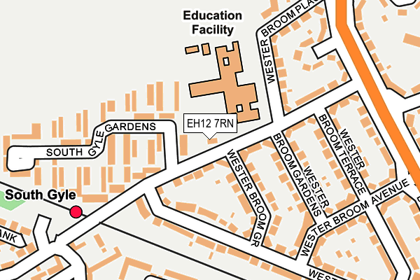 EH12 7RN map - OS OpenMap – Local (Ordnance Survey) EH12 7RN map - OS OpenMap – Local (Ordnance Survey)