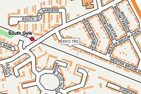 EH12 7RQ map - OS OpenMap – Local (Ordnance Survey) EH12 7RQ map - OS OpenMap – Local (Ordnance Survey)