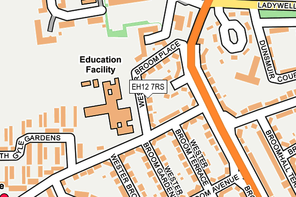 EH12 7RS map - OS OpenMap – Local (Ordnance Survey) EH12 7RS map - OS OpenMap – Local (Ordnance Survey)