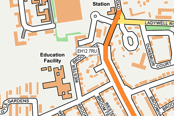 EH12 7RU map - OS OpenMap – Local (Ordnance Survey) EH12 7RU map - OS OpenMap – Local (Ordnance Survey)