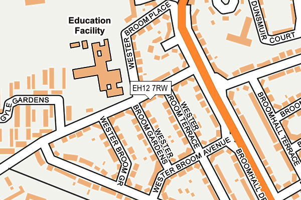 EH12 7RW map - OS OpenMap – Local (Ordnance Survey)