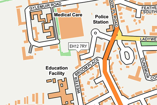EH12 7RY map - OS OpenMap – Local (Ordnance Survey) EH12 7RY map - OS OpenMap – Local (Ordnance Survey)