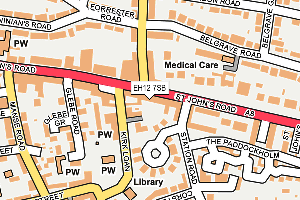 EH12 7SB map - OS OpenMap – Local (Ordnance Survey) EH12 7SB map - OS OpenMap – Local (Ordnance Survey)