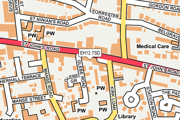 EH12 7SD map - OS OpenMap – Local (Ordnance Survey) EH12 7SD map - OS OpenMap – Local (Ordnance Survey)