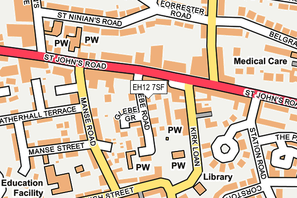 EH12 7SF map - OS OpenMap – Local (Ordnance Survey) EH12 7SF map - OS OpenMap – Local (Ordnance Survey)