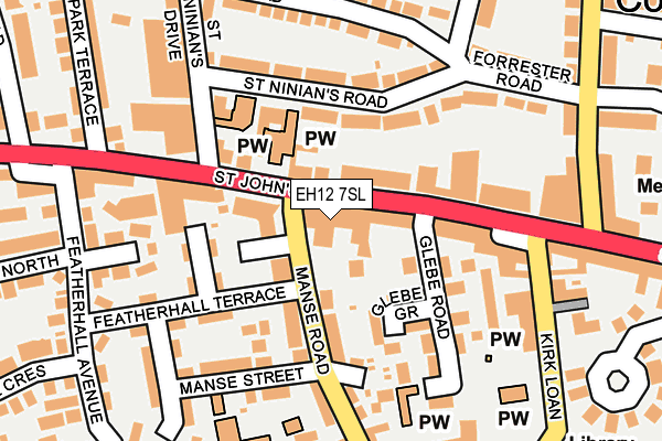 EH12 7SL map - OS OpenMap – Local (Ordnance Survey) EH12 7SL map - OS OpenMap – Local (Ordnance Survey)