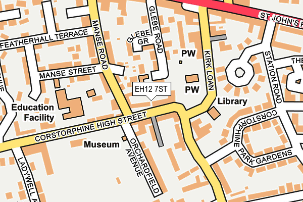 EH12 7ST map - OS OpenMap – Local (Ordnance Survey) EH12 7ST map - OS OpenMap – Local (Ordnance Survey)