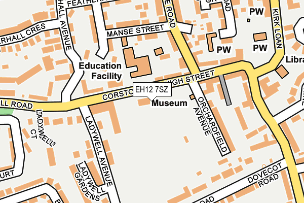 EH12 7SZ map - OS OpenMap – Local (Ordnance Survey) EH12 7SZ map - OS OpenMap – Local (Ordnance Survey)