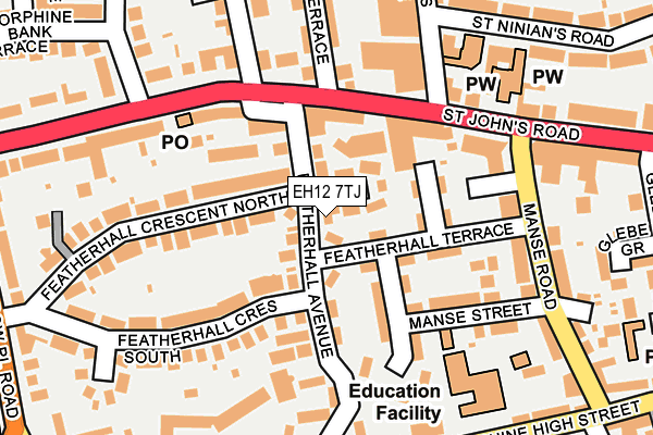 EH12 7TJ map - OS OpenMap – Local (Ordnance Survey) EH12 7TJ map - OS OpenMap – Local (Ordnance Survey)