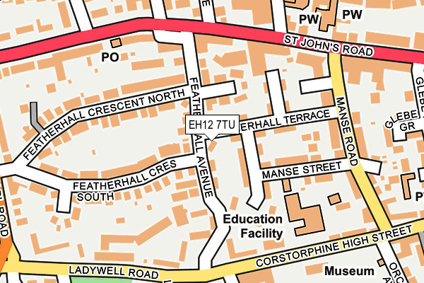 EH12 7TU map - OS OpenMap – Local (Ordnance Survey) EH12 7TU map - OS OpenMap – Local (Ordnance Survey)