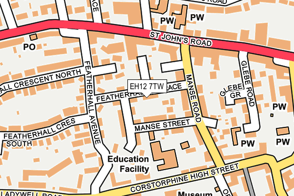 EH12 7TW map - OS OpenMap – Local (Ordnance Survey) EH12 7TW map - OS OpenMap – Local (Ordnance Survey)