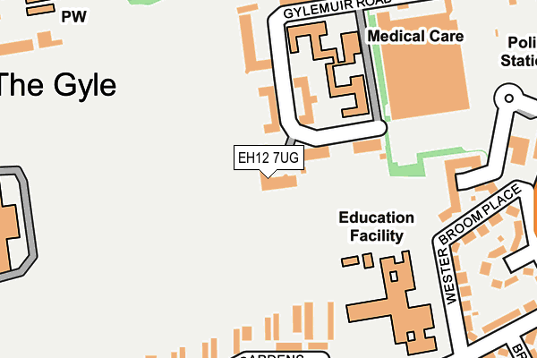 EH12 7UG map - OS OpenMap – Local (Ordnance Survey) EH12 7UG map - OS OpenMap – Local (Ordnance Survey)