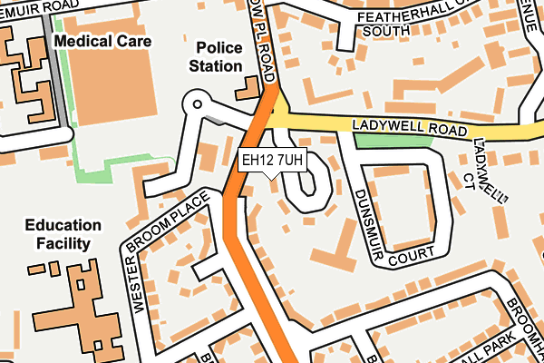 EH12 7UH map - OS OpenMap – Local (Ordnance Survey) EH12 7UH map - OS OpenMap – Local (Ordnance Survey)