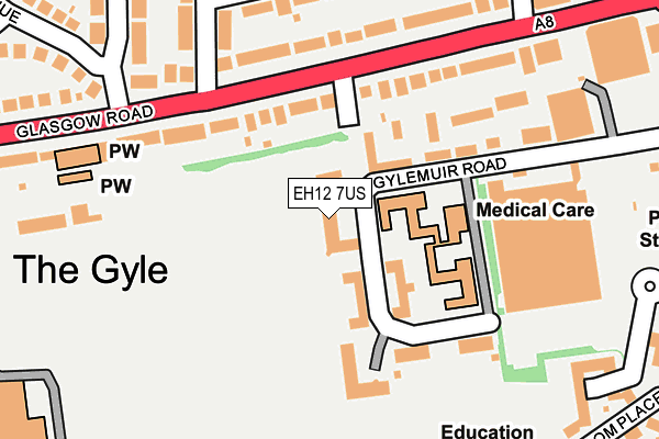 EH12 7US map - OS OpenMap – Local (Ordnance Survey) EH12 7US map - OS OpenMap – Local (Ordnance Survey)