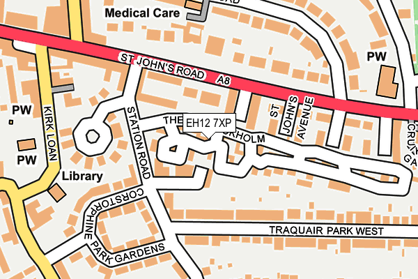 EH12 7XP map - OS OpenMap – Local (Ordnance Survey) EH12 7XP map - OS OpenMap – Local (Ordnance Survey)