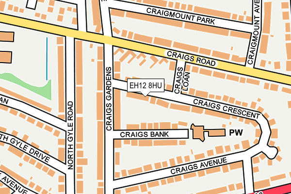 EH12 8HU map - OS OpenMap – Local (Ordnance Survey) EH12 8HU map - OS OpenMap – Local (Ordnance Survey)