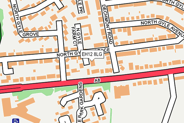 EH12 8LG map - OS OpenMap – Local (Ordnance Survey) EH12 8LG map - OS OpenMap – Local (Ordnance Survey)