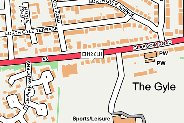 EH12 8LH map - OS OpenMap – Local (Ordnance Survey)