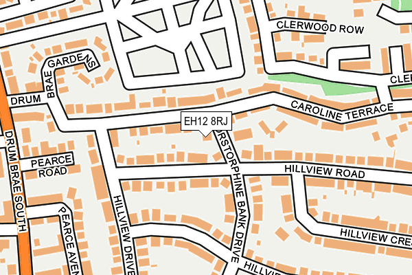 EH12 8RJ map - OS OpenMap – Local (Ordnance Survey) EH12 8RJ map - OS OpenMap – Local (Ordnance Survey)