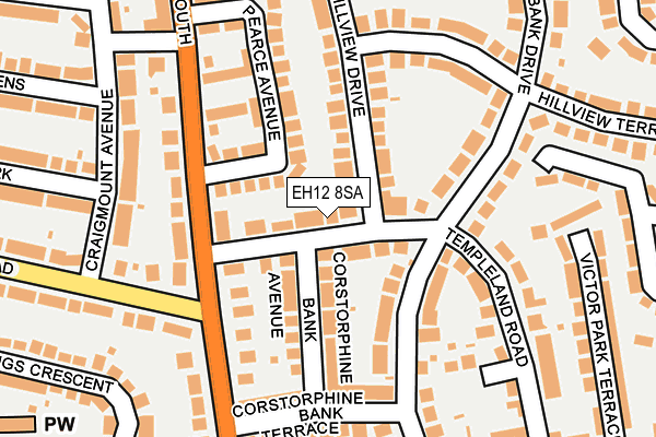 EH12 8SA map - OS OpenMap – Local (Ordnance Survey) EH12 8SA map - OS OpenMap – Local (Ordnance Survey)