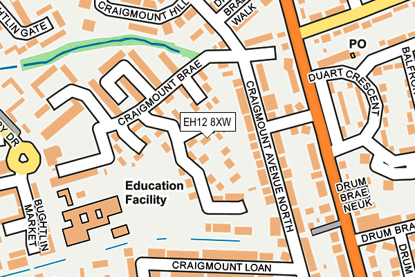 EH12 8XW map - OS OpenMap – Local (Ordnance Survey)