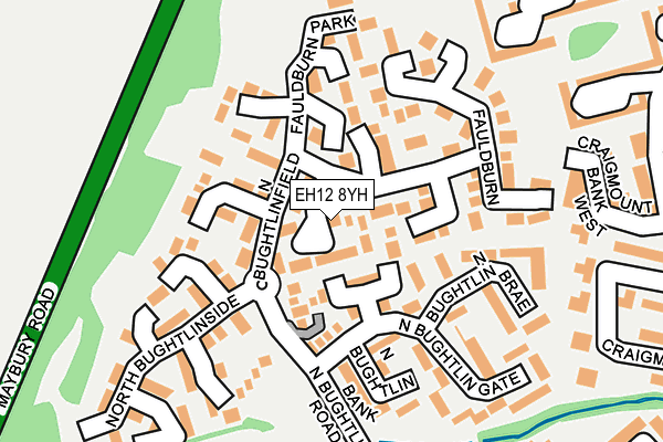 EH12 8YH map - OS OpenMap – Local (Ordnance Survey) EH12 8YH map - OS OpenMap – Local (Ordnance Survey)