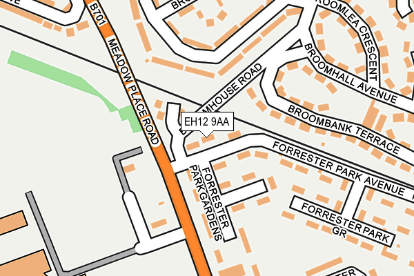 EH12 9AA map - OS OpenMap – Local (Ordnance Survey) EH12 9AA map - OS OpenMap – Local (Ordnance Survey)
