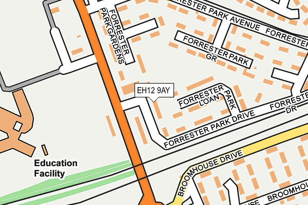 EH12 9AY map - OS OpenMap – Local (Ordnance Survey) EH12 9AY map - OS OpenMap – Local (Ordnance Survey)