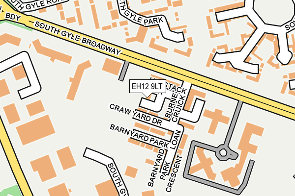 EH12 9LT map - OS OpenMap – Local (Ordnance Survey) EH12 9LT map - OS OpenMap – Local (Ordnance Survey)