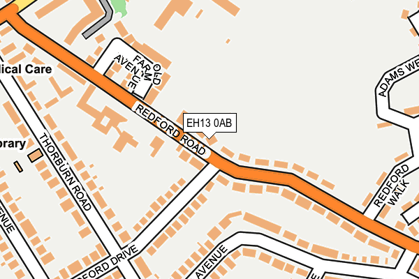 EH13 0AB map - OS OpenMap – Local (Ordnance Survey) EH13 0AB map - OS OpenMap – Local (Ordnance Survey)