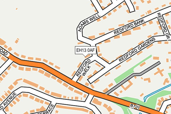 EH13 0AF map - OS OpenMap – Local (Ordnance Survey) EH13 0AF map - OS OpenMap – Local (Ordnance Survey)