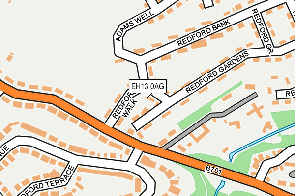 EH13 0AG map - OS OpenMap – Local (Ordnance Survey) EH13 0AG map - OS OpenMap – Local (Ordnance Survey)