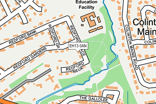 EH13 0AN map - OS OpenMap – Local (Ordnance Survey) EH13 0AN map - OS OpenMap – Local (Ordnance Survey)