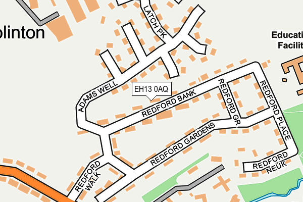EH13 0AQ map - OS OpenMap – Local (Ordnance Survey) EH13 0AQ map - OS OpenMap – Local (Ordnance Survey)