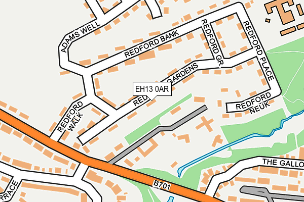 EH13 0AR map - OS OpenMap – Local (Ordnance Survey) EH13 0AR map - OS OpenMap – Local (Ordnance Survey)
