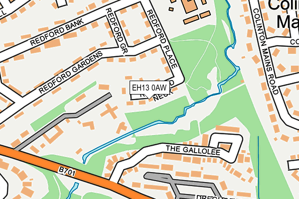 EH13 0AW map - OS OpenMap – Local (Ordnance Survey) EH13 0AW map - OS OpenMap – Local (Ordnance Survey)