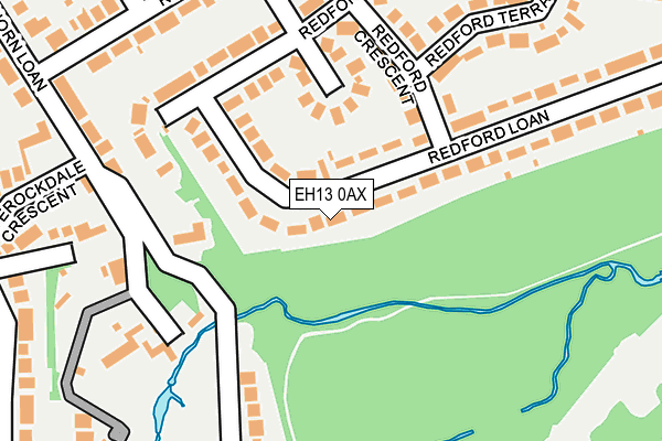 EH13 0AX map - OS OpenMap – Local (Ordnance Survey) EH13 0AX map - OS OpenMap – Local (Ordnance Survey)
