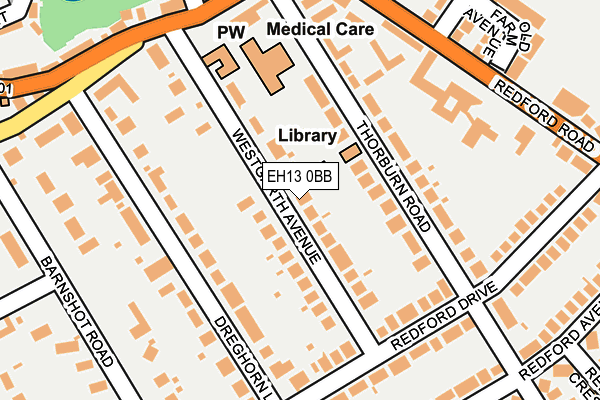 EH13 0BB map - OS OpenMap – Local (Ordnance Survey) EH13 0BB map - OS OpenMap – Local (Ordnance Survey)