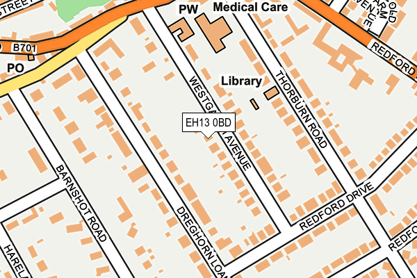 EH13 0BD map - OS OpenMap – Local (Ordnance Survey) EH13 0BD map - OS OpenMap – Local (Ordnance Survey)