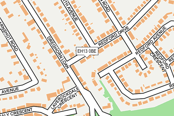 EH13 0BE map - OS OpenMap – Local (Ordnance Survey) EH13 0BE map - OS OpenMap – Local (Ordnance Survey)