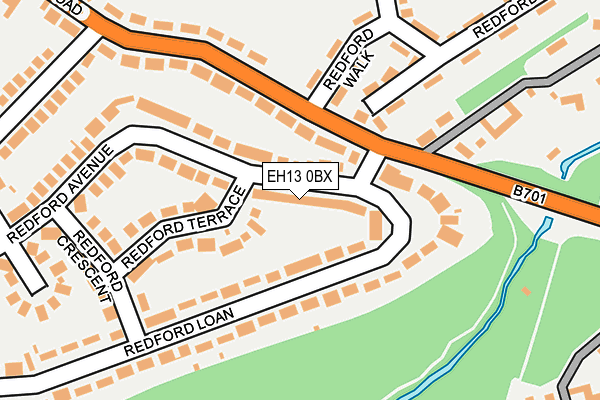 EH13 0BX map - OS OpenMap – Local (Ordnance Survey) EH13 0BX map - OS OpenMap – Local (Ordnance Survey)