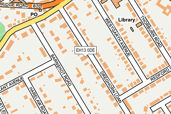 EH13 0DE map - OS OpenMap – Local (Ordnance Survey) EH13 0DE map - OS OpenMap – Local (Ordnance Survey)