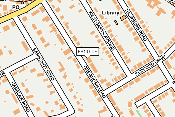 EH13 0DF map - OS OpenMap – Local (Ordnance Survey) EH13 0DF map - OS OpenMap – Local (Ordnance Survey)