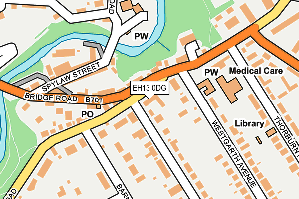 EH13 0DG map - OS OpenMap – Local (Ordnance Survey) EH13 0DG map - OS OpenMap – Local (Ordnance Survey)